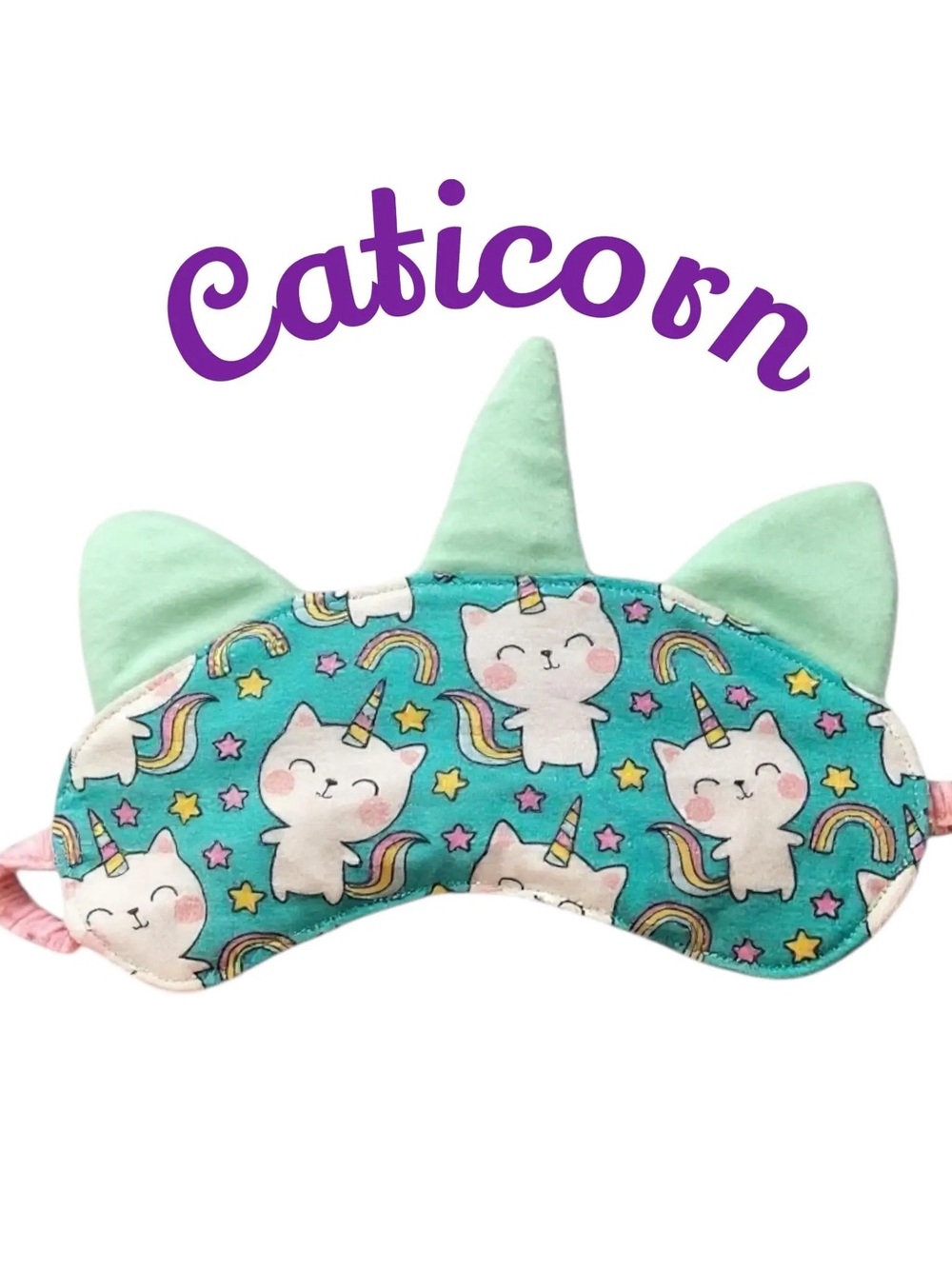 Cat Unicorn Caticorn Theme Sleep Mask for Kids, New Handmade